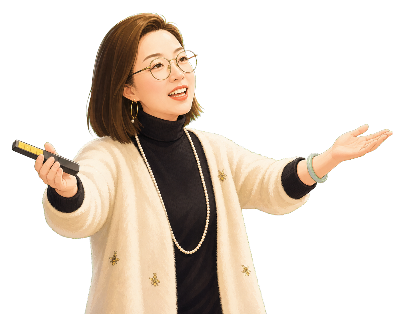 静掌柜半卡通人像